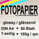 Photopapier 150 g/m² 1s glänzend A4 50 Blatt