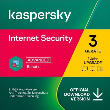 Kaspersky Internet Security ESD - Aktuelle Version - 3Geräte - 1Jahr