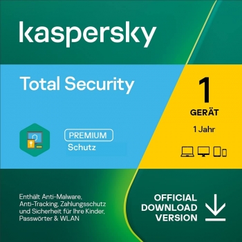 Kaspersky Total Security ESD - Aktuelle Version - 1Gerät - 1Jahr