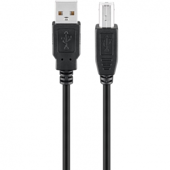 Drucker Anschlusskabel USB2.0 A-B (ST-ST) 1,8m Black/Grey