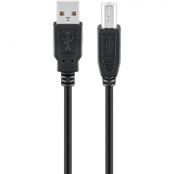 Drucker Anschlusskabel USB2.0 A - B (ST-ST) 5m Black/Gray
